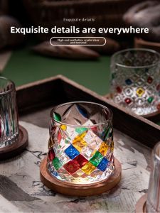 BOANG | Colorful Hand-Painted Ins-Wind Glass Whiskey Cup Set