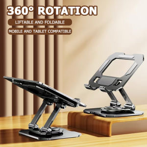 360° Rotatable Metal Tablet Stand Adjustable Foldable Desktop Stand Holder For iPad Samsung Xiaomi 10-17 Inch Laptop Tablet