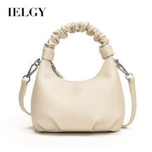 Ielgy Niche Pleated xách tay đám mây túi thời trang tất cả các trận đấu màu trơn một túi đeo vai FE
