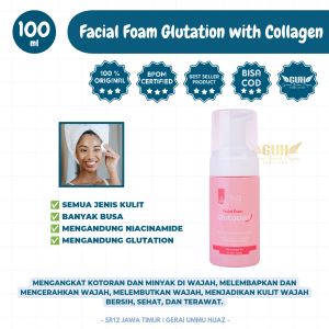 FACIAL FOAM GLUTATION WITH COLLAGEN SR12 / MENCERAHKAN WAJAH / COCOK UNTUK SEMUA JENIS KULIT