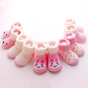 5 Pairs/set Autumn Winter Infant Toddler Socks Thick Terry Warm Baby Socks For Boys Girls Newborn Clothing Accessories 0-3Years