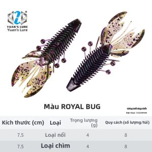 YUAN’S LURE | Mồi Cá Giả Tôm Bơi Lội Chìm Được