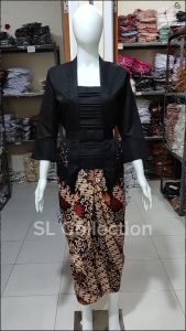 Atasan Kebaya Kutubaru Wanita Remaja Dewasa Lengan 3/4 Laser Cut Mewah Aneka Warna Kekinian Madelyne