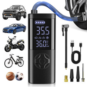 Portable 150psi Car Tire Air Compressor Wireless Electric Tire Inflator Pump For Bike Motorcy Car Pump With Auto-Stop & Fast Inf