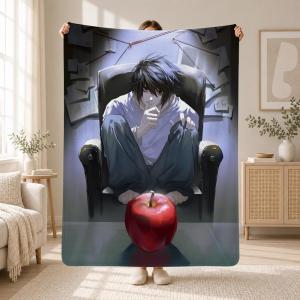Dark Detective Anime Character L Lawliet Throw Soft Plush Flannel Throw Blanket Sofa Bed Travel Home Decor