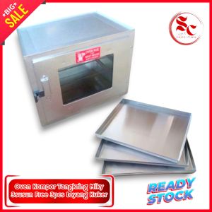 Oven Kompor Tangkring Miky 3 Susun Bahan Galvalum Anti Karat Gratis Loyang Kue Kering