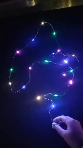 10pcs LED String Light Battery Operated Copper Wire Fairy Lights Festive Decoration With Flashing Modes Home Decor 
