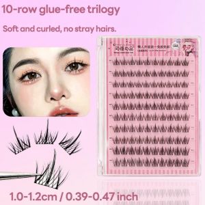 VelvetLash【Local Stock】Noglue Eyelashes Lazy False Eyelashes Self Adhesive Lash Natural Cluster Lashes DIY Fake Eyelashes Individual Eye Lashes
