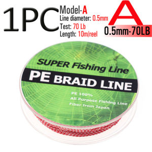 10M/Roll 70LB ~ 200LB High Strength 8 Strands PE Braided Assist Line Saltwater Fishing Jigging Hook DIY Trolling Lure Tied Line