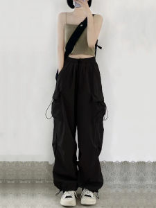 American Retro Straight Leg Work Pants Womens Spring Autumn High Waist Loose Jazz Hip Hop Summer Casual Sports Trousers