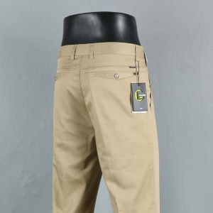 Business Casual Loose Fit Long Pants Anti-Wrinkle Breathable Comfortable for Middle-Aged And Elderly Dads Summer Cotton Polyester Blend