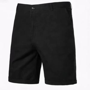 Quần Short Nam Chất Liệu Cotton Kiểu Dáng Cổ Điển Cạp Trung Bình 4 Túi Dài Đến Đầu Gối Màu Trơn Thích Hợp Chơi Golf Mùa Hè