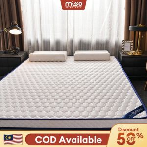 MISO King/Queen/Single/ Mattress 4CM/6CM Latex Mattress White/Grey Mattress Thickened Latex Mattress Foldable Mattress Tatami Tilam乳胶床垫