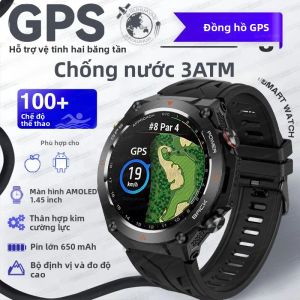 Đồng Hồ Thông Minh Thể Thao Ngoài Trời GPS Mới 2026 Màn Hình AMOLED HD Cấp Độ Quân Sự Đo Nhịp Tim Chống Nước Gọi Bluetooth La Bàn Dành Cho Nam