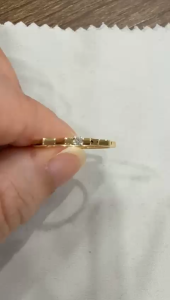 Poh Heng Jewellery 18K Faceted Diamond Ring in Yellow White Gold