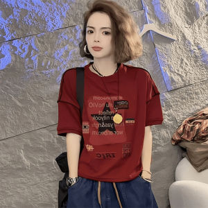 Pure Cotton Short Sleeve T-Shirt Women Loose Maternity Fashion Summer 2025 New Style Trendy Ageless Top Commute Simple Creative