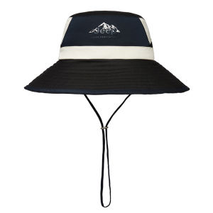 Jeep | Couples Casual Travel Wide Brim Fishing Cap Sunscreen Hat Mens UV Protection Hat Womens Beach Hat Jeep Leisure Outdoor Cap