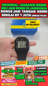 JAM TANGAN Q Q PRIA ORIGINAL QnQ M158 J003Y Q&Q M158J003Y Men NG - Hitam - Rubber - Jam dunia JD18 # Jam Tangan Pria Jam Pria Jam Tangan Anti Air + JAM TANGAN QQ M158 003Y JAM TANGAN QnQ M158 J003Y JAM TANGAN Q&Q M158J003Y S003