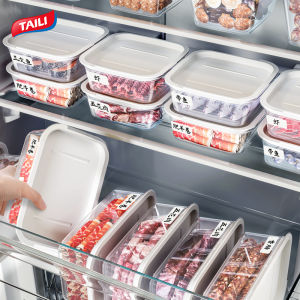 TAILI 6 PCS crisper food-grade kitchen vegetable and fruit crisper box refrigerator preparation frozen meat packaging box storage box kitchen egg special sealed storage box
