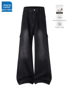 Jeanswest | Quần Jeans Nam Dáng Rộng Phối Thẳng