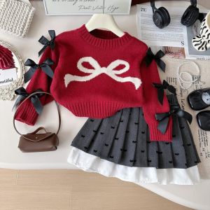 Bộ Áo Sweater Dài Tay Cổ Vẽ Chữ S Cao Cấp 2 Món