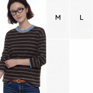 Colorblock Striped Shimmer Wool Knitwear