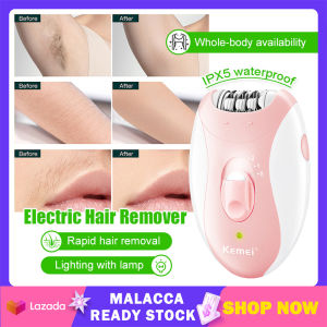 Kemei Women Epilator Electric Hair Removal USB Rechargeable Lady Shaving Trimmer Face Depilation Leg Body Bikini Painless Hair Shaver