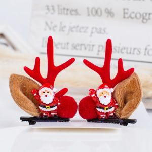 Cái/bộ 2 Kẹp Tóc Giáng Sinh Cho Bé Kẹp Tóc Cho Bé Gái Hình Gạc Ông Già Noel Kẹp Tóc Trẻ Em Kẹp Tóc Trẻ Em Phụ Kiện Tóc Cho Bé Phụ Kiện Đội Đầu