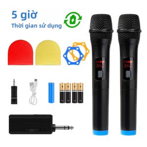 2 Kênh VHF Bộ Micro Không Dây Cầm Tay Đa Hướng Mic Cho Đảng Karaoke Nhà Thờ Diễn Sân Khấu Chuyên Nghiệp Họp