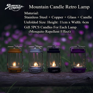 MOUNTAINHIKER Outdoor Candle Light Set Picnic Camping Retro Decorative Ambience Light Creative Desktop Bedside Candle Light