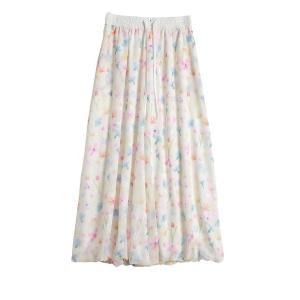 YAYANGREN | Colorful Floral Loose Fit High Waist Lightweight Summer Skirt Pants