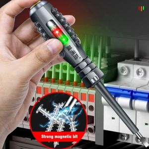 ปากกาทดสอบอัจฉริยะชนิดพิเศษที่มีจอแสดงผลสีสันสดใสพร้อมตัวค้นหาจุดตัดไฟฟ้าพร้อมไขควงวัดไฟ