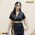 เสื้อสปา เสื้อหมอนวด ผูกเอว ผ้าโซล่อน แต่งไทย ใส่สบาย หลายสี พร้อมส่ง. 