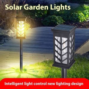 LED Solar Pathway Lamps Landscape Lighting Solar Outdoor Waterproof Warm Light For Walkway Path Villa Yard Driveway Yard Decor