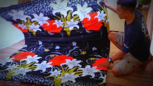Kasur Lantai Motif Bunga & Kasur Karpet Travel