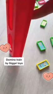 Mainan Domino Train Edukasi Anak Bayi Balita Kereta Api Susun Balok