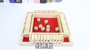 Creative Shut The Box Dice Game Large Wooden Smart Game Indoor Classic Family Math Game 多人桌面游戏