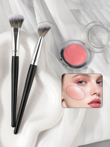 Cọ Che Khuyết Điểm Đầu Tròn Góc Cạnh Cán Gỗ Sợi Len Cọ Phấn Mắt Đầu Tròn Cọ Tạo Khối Mũi Trang Điểm