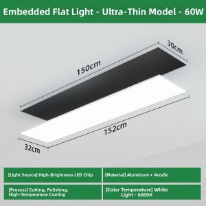 LANGJIAO | Ultra Thin Embedded LED Aluminum Frame High Brightness No Dark Area Panel Light