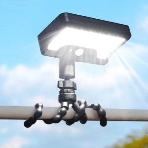 92LED Solar Motion Sensor Light Octopus Tripod 3 Modes USB Solar Dual Charge IP65 Waterproof Adjustable for Garden Yard Pathway
