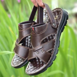 Wear-Resistant Summer Mens Sandals Anti-Slip Soft Bottom Thick Bottom Casual Slippers Beach Shoes Comfortable Breathable