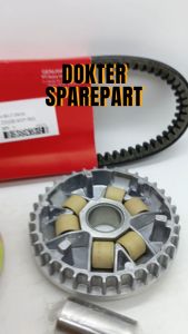 KVY (PAKET 3 CVT) RUMAH ROLLER ASSY + KIPAS RUMAH ROLER + VANBELT BEAT VARIO / ROLER / KIRIAN CVT