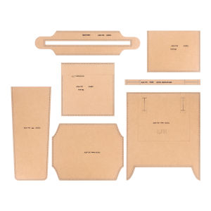 1Set Large-Capacity Tote Wallets Bucket Bags -Kraft Paper Template DIY Leather Handmade Crafts - Sewing Template with Holes