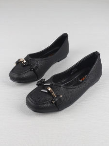 Giày Đơn Đế Phẳng Bằng Da Mềm Mũi Vuông Khóa Kim Loại Thường Ngày Cho Phụ Nữ Đi Xe Hơi