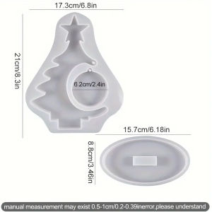 DIY Christmas Tree Photo Frame Making Tools - Crystal Resin Epoxy Craft Casting Molds Silicone Handmade Home Decoration Crafts