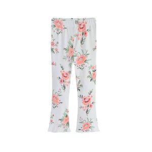 Jumping Meters Girls Floral Print Flare Pants Full Length Pencil Leggings Kids Fashion Autumn Collection 2-7 Years