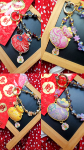 Fortune Bag Song Brocade Traditional Luxury Handphone Charm Wristlets (5 Types to Choose)