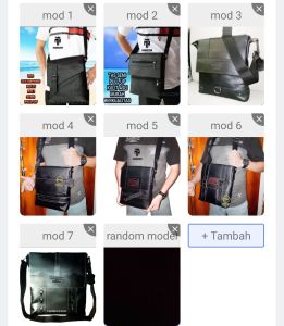 Tas selempang pria semi pull up kulit sapi murmer