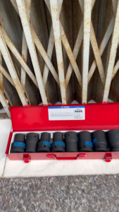 1″ Bộ tuýp lục giác đen dài 8pcs 19-41mm 8408MP02 Kingtony (1" Impact deep socket metric size set - 8 pcs)