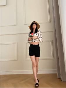 CHIKOOL Summer Thin Ice Silk Safety Pants To Prevent Exposure For Women Without Curling Isolation Leggings Double Layer Seamless Crotch Insurance Shorts